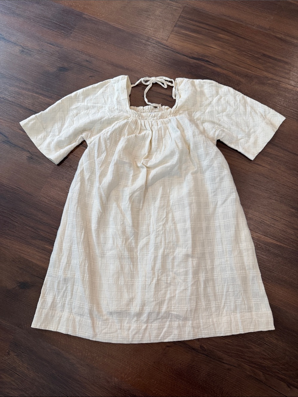 & Other Stories Cream Cotton Mini Dress Size 6